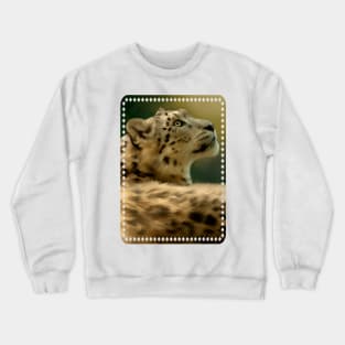 Contemplation- Snow Leopard Crewneck Sweatshirt